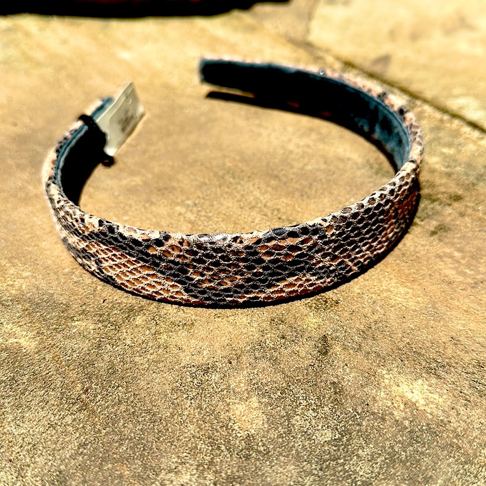 Salmon Pink Snakeskin Headband